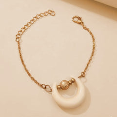 White Cresent Golden Bracelet - Shein