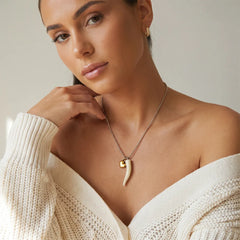 White Trunk Pendant Necklace - Short