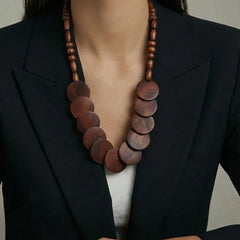 Wooden Disc Necklace
