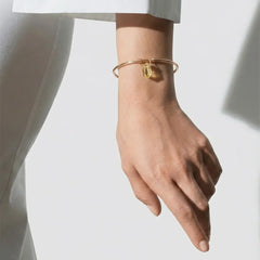 Yellow Crystal Golden Bracelet Bangle - Shein