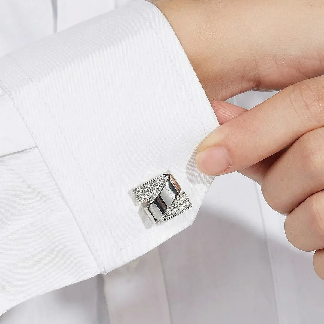 Z Silver Stone Cufflinks