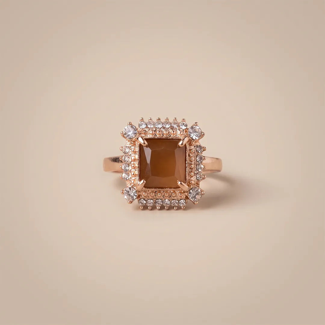 Brown Faux Stone Ring
