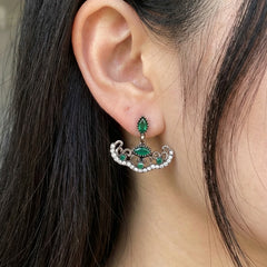 Turkish Green Floral Earrings